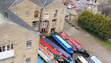 overhead view of No. 1 Warehouse, Sowerby Bridge Wharf